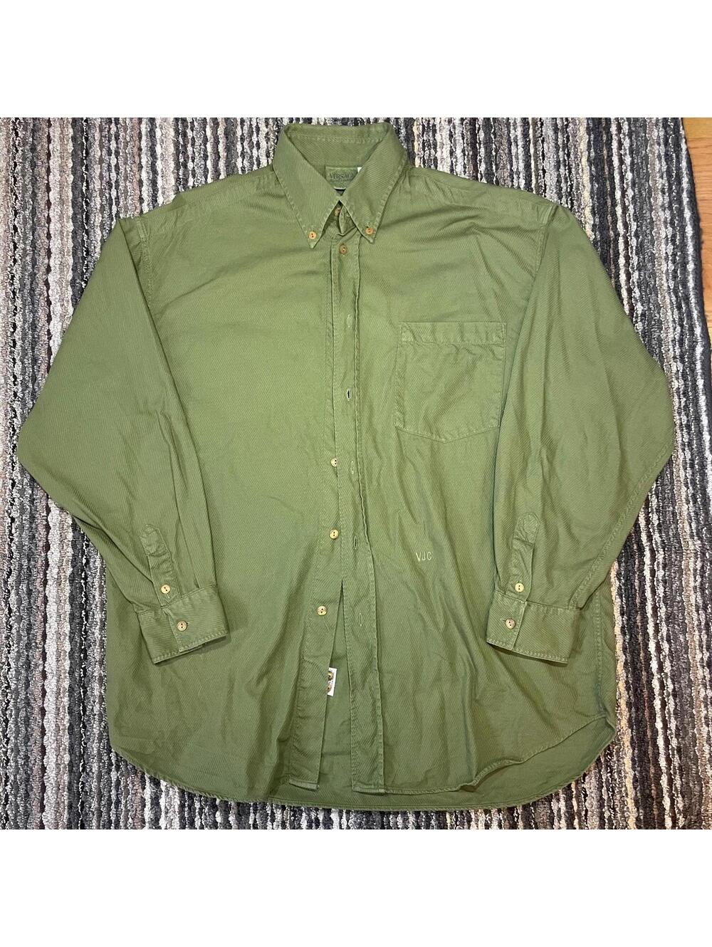 VERSACE Jeans Couture Vintage Shirt Medusa Head Button Men's Size M